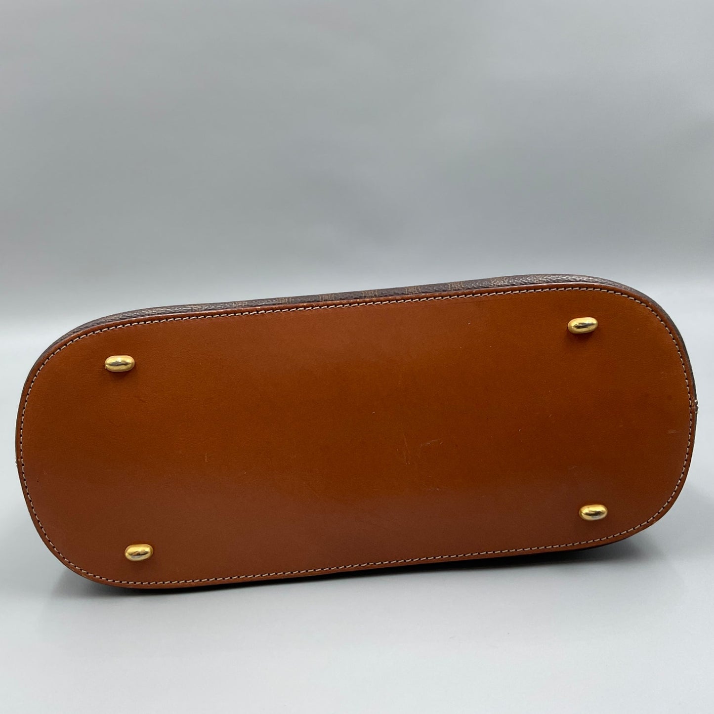 CELINE BROWN MACADAM HANDBAG