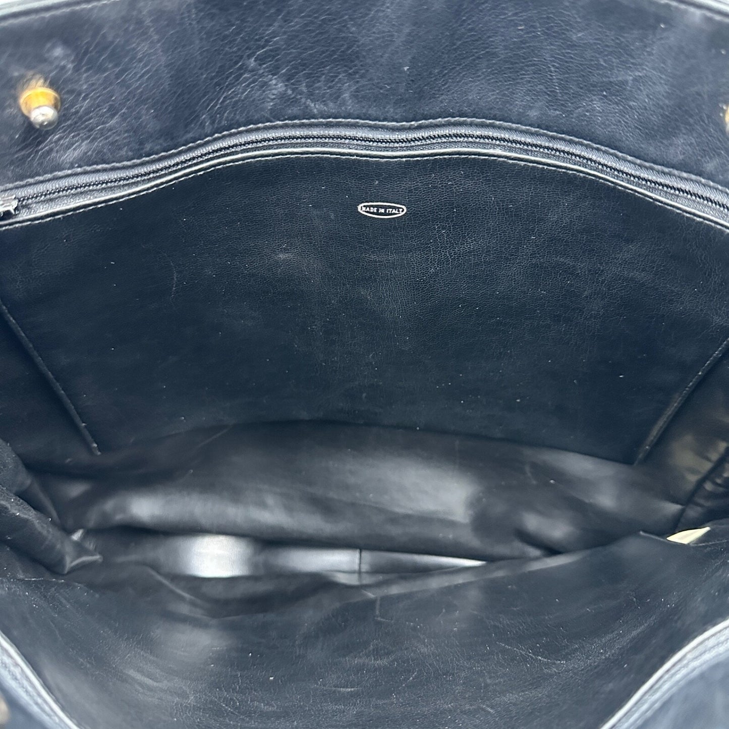 CHANEL BLACK LEATHER TOTE BAG