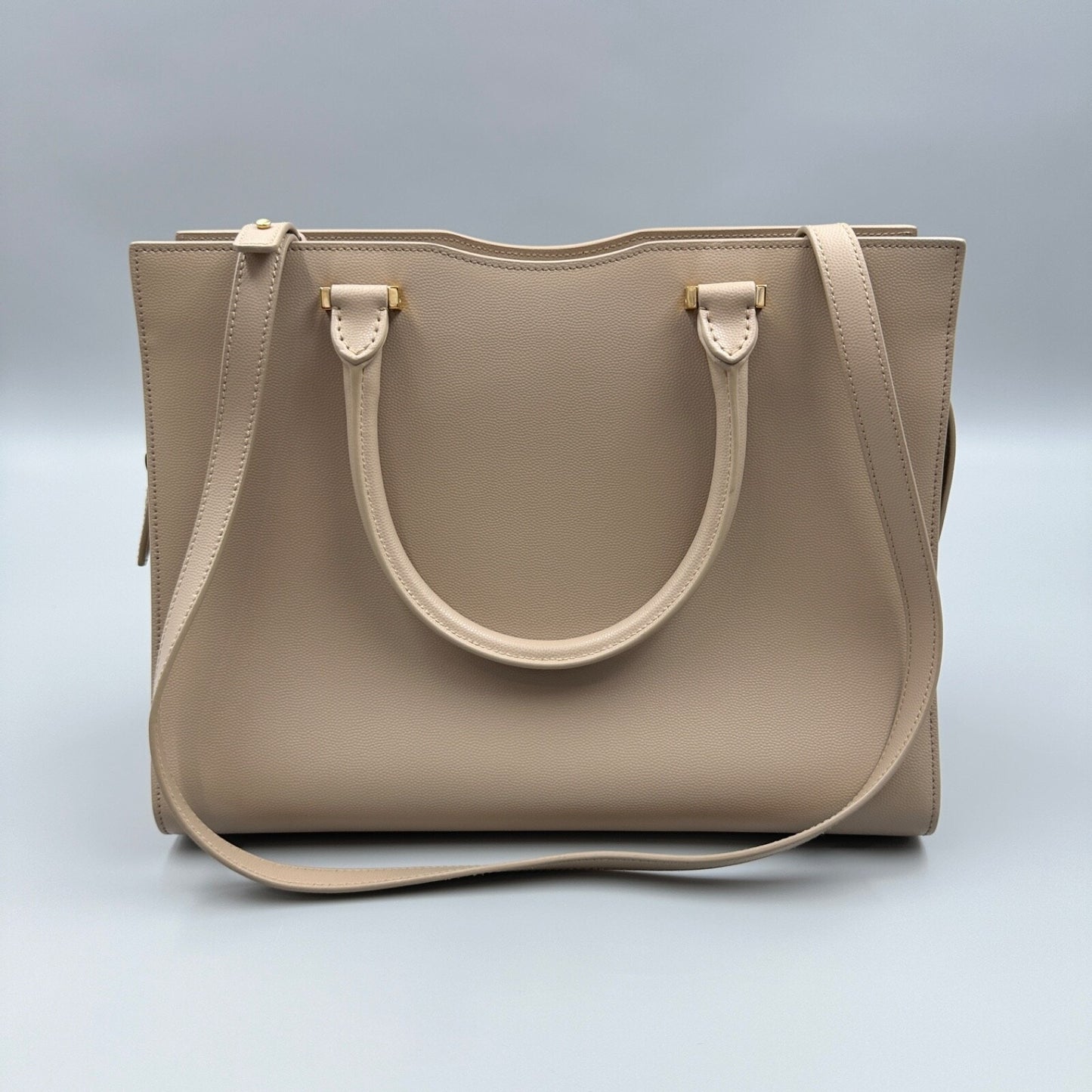 ST. LAURENT BEIGE UPTOWN TOTE BAG