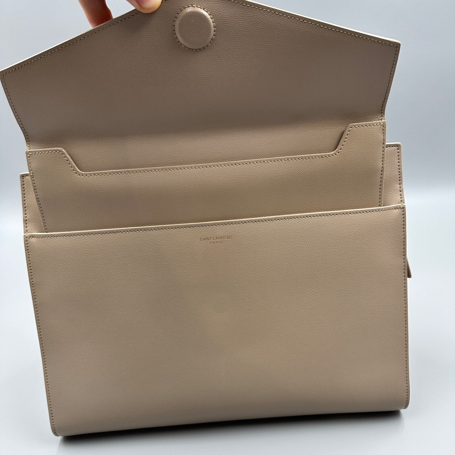 ST. LAURENT BEIGE UPTOWN TOTE BAG