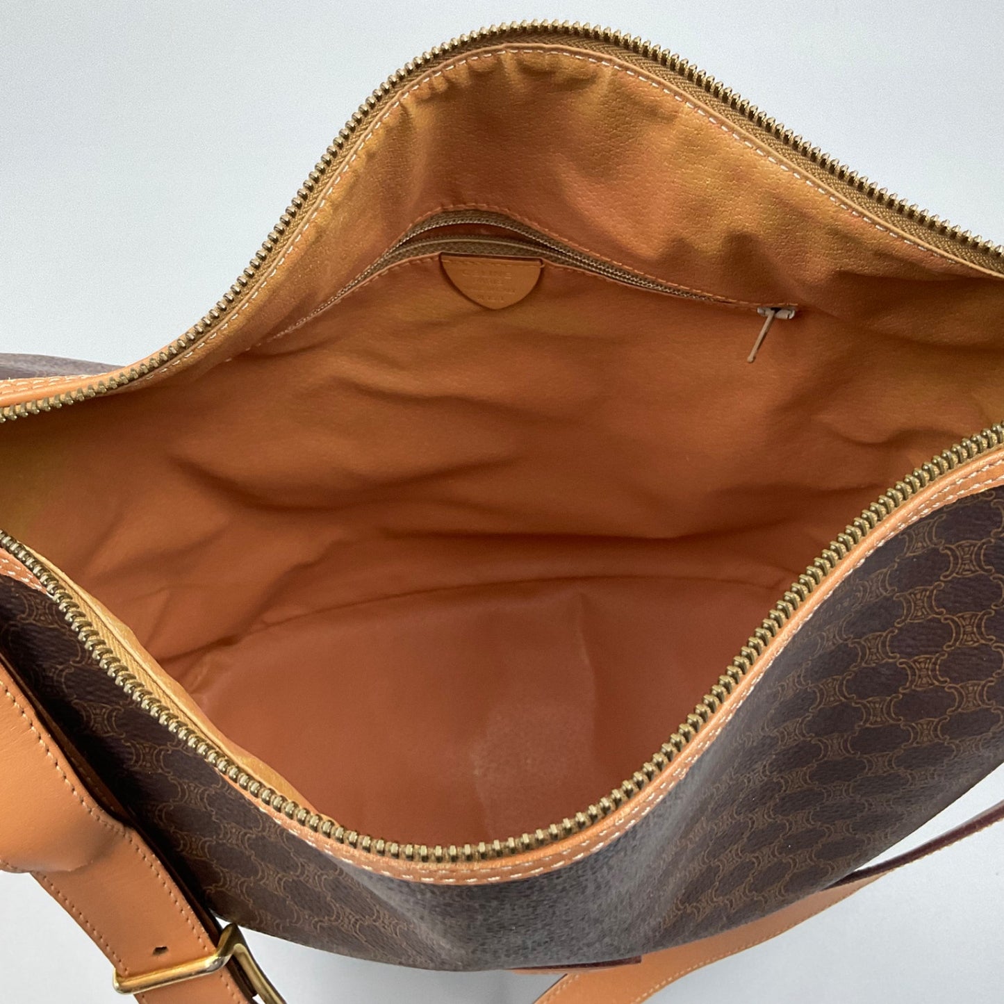 CELINE BROWN MACADAM SHOULDER BAG