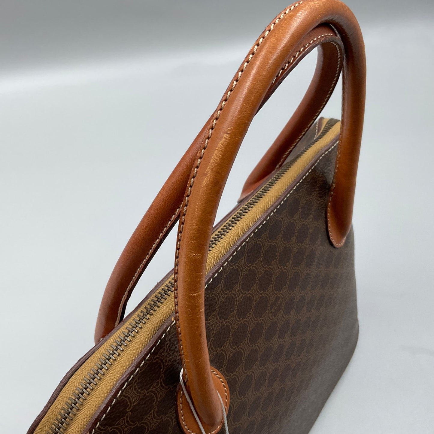 CELINE BROWN MACADAM HANDBAG