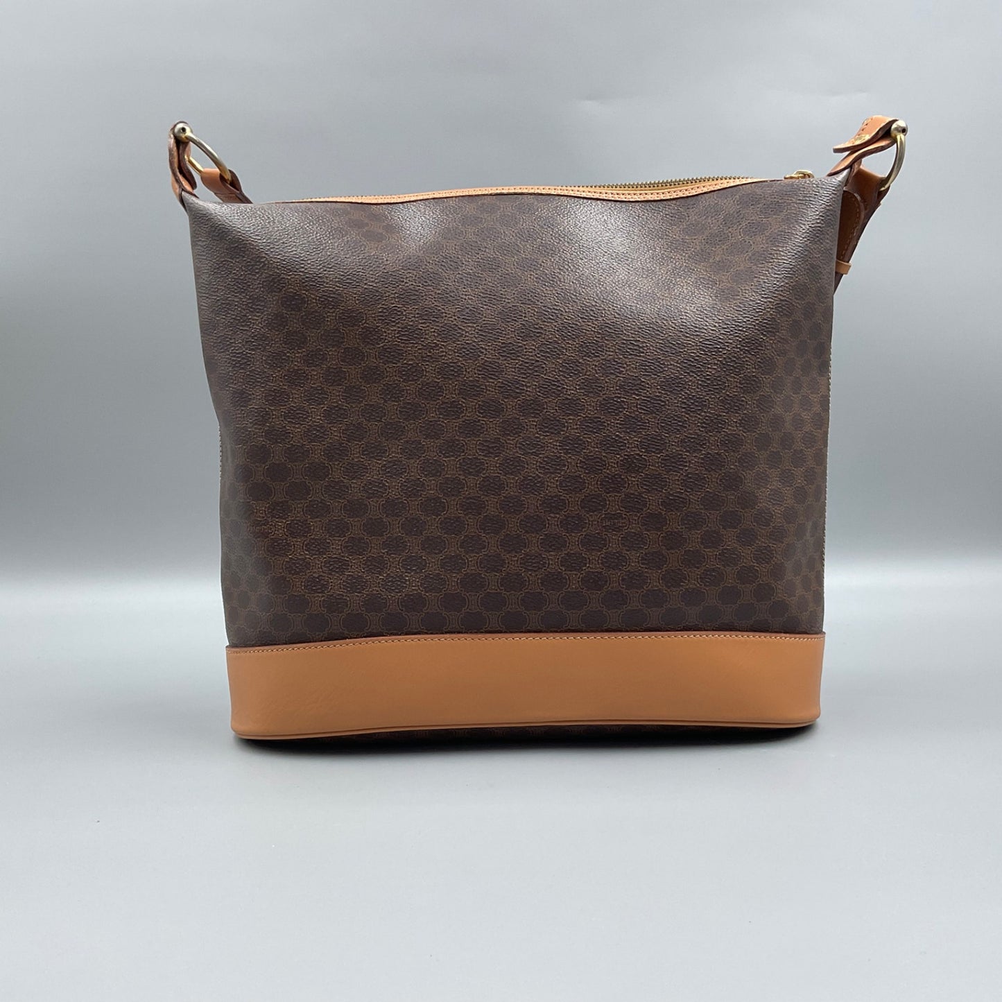 CELINE BROWN MACADAM SHOULDER BAG