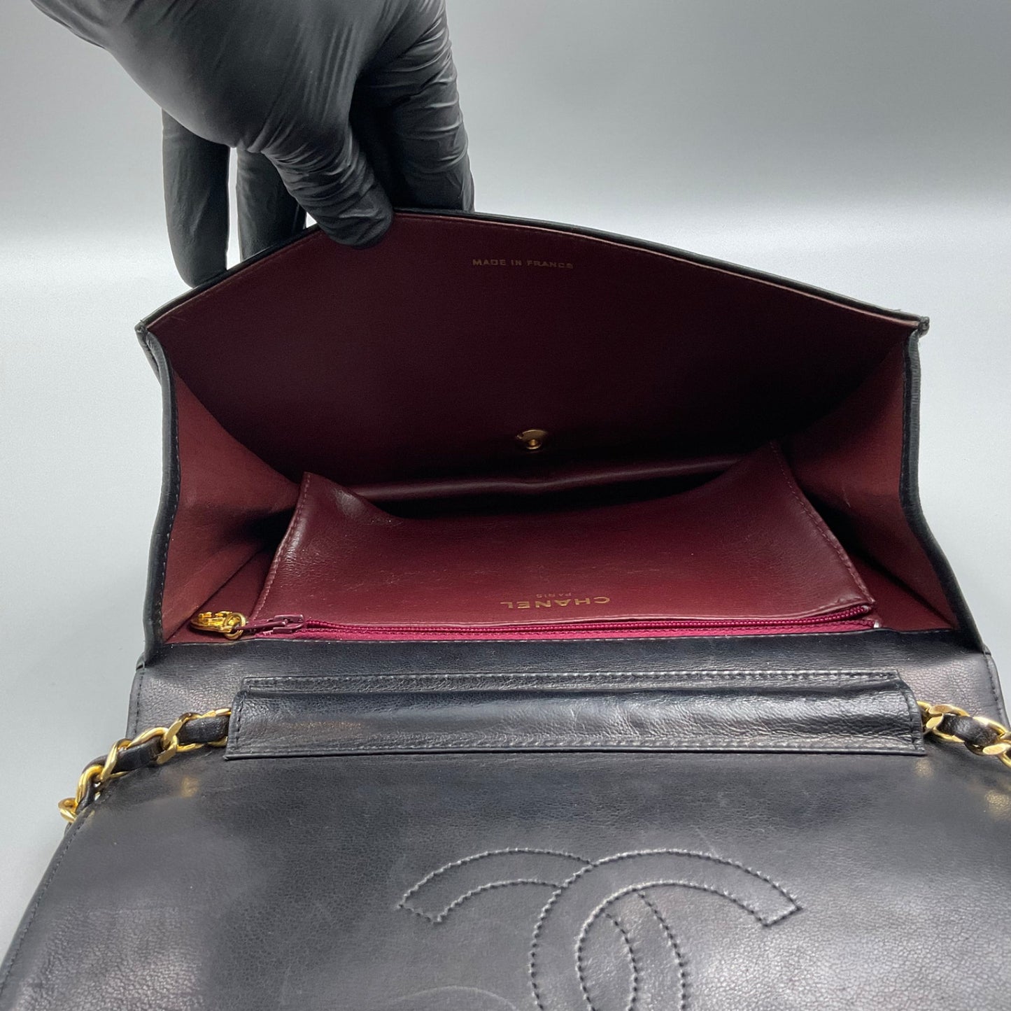 '89 CHANEL BLACK TIMELESS/CLASSIQUE FULL FLAP