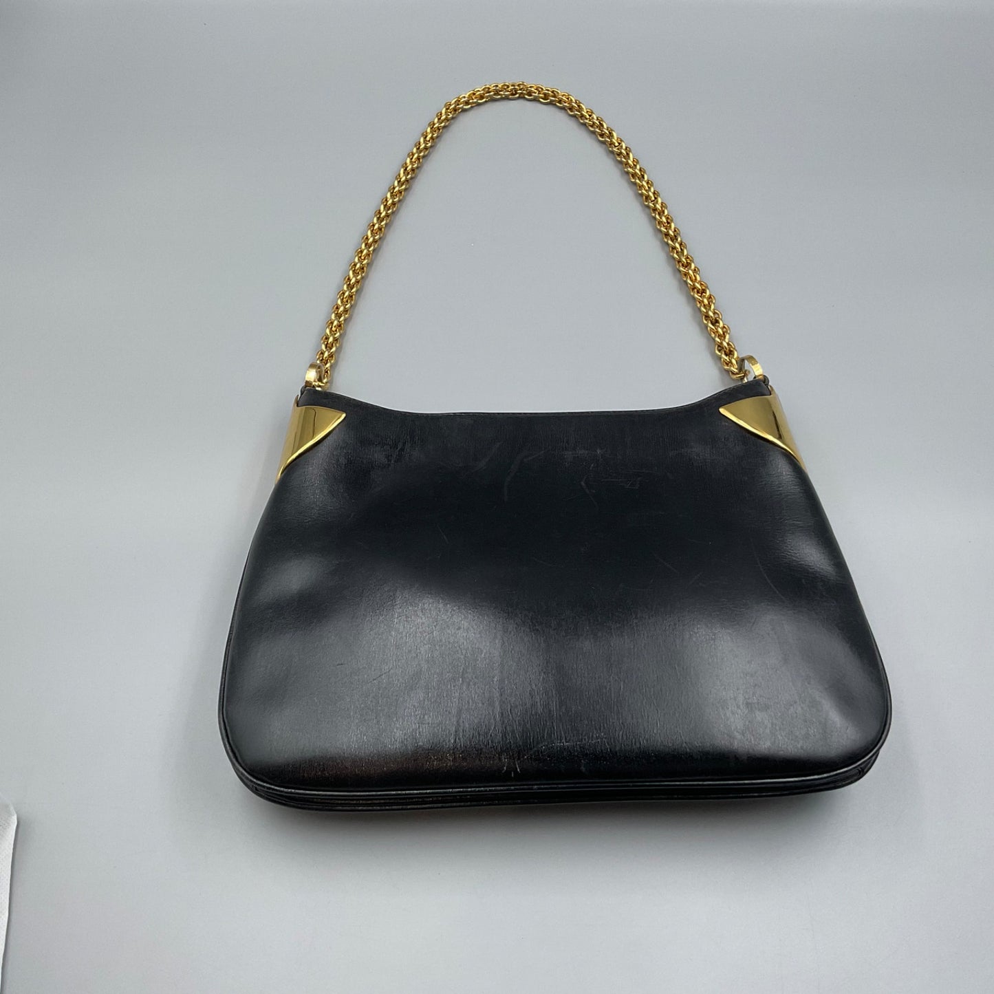 GUCCI BLACK LEATHER SHOULDER BAG