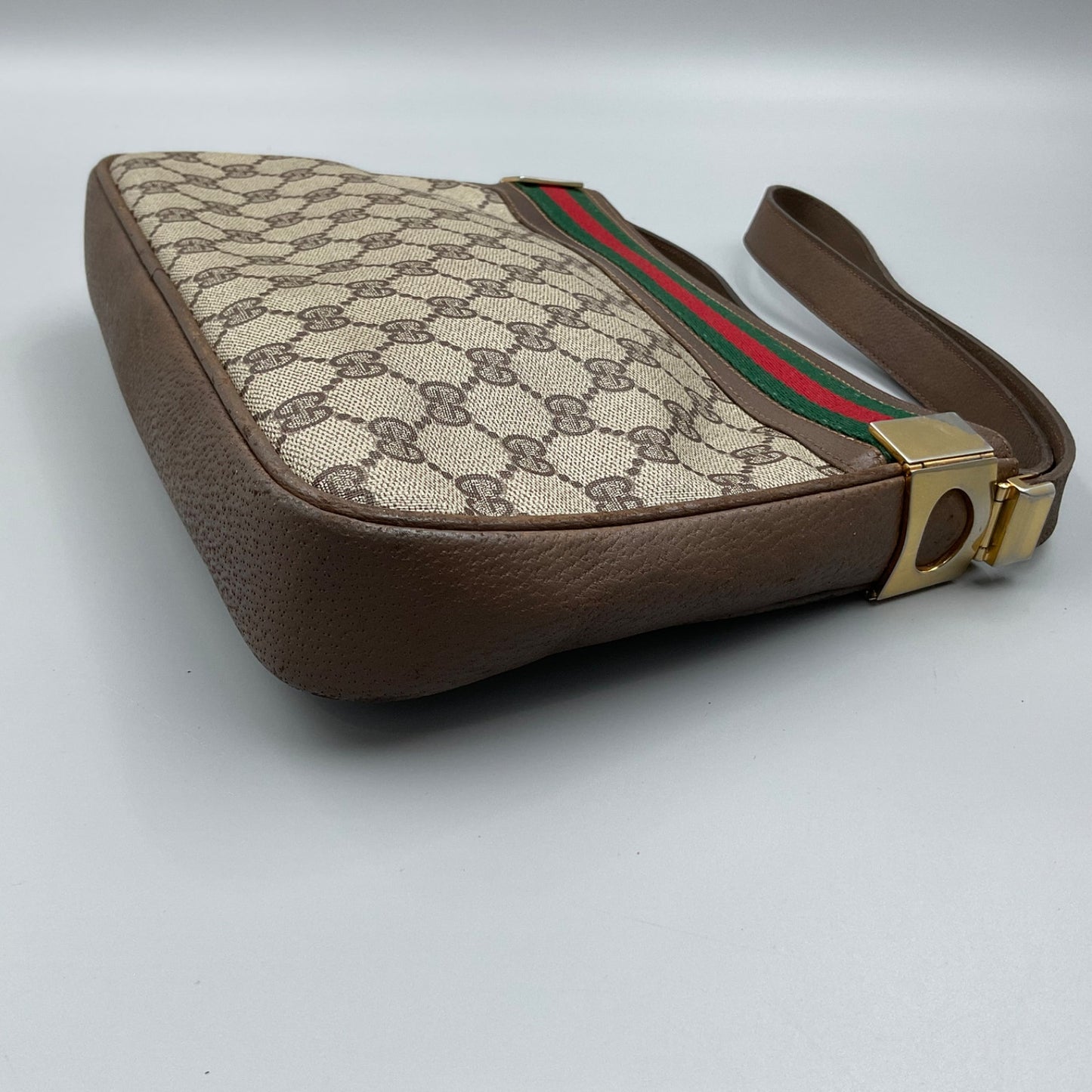 GUCCI BROWN SHERRY LINE SHOULDER BAG