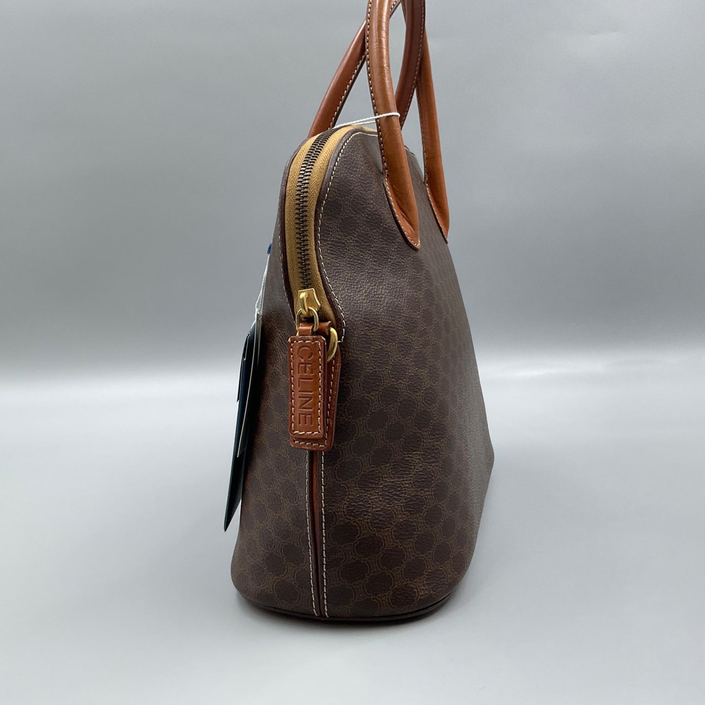 CELINE BROWN MACADAM HANDBAG