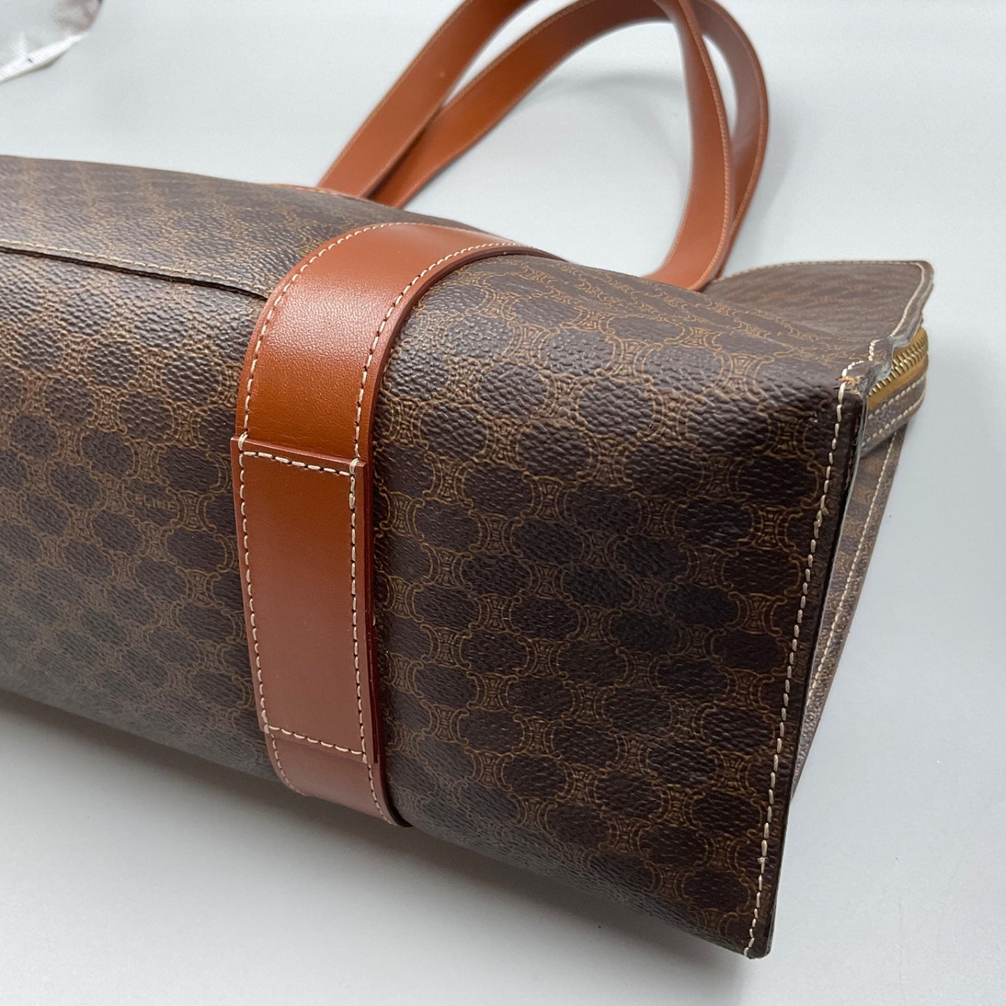 CELINE BROWN MACADAM TOTE BAG