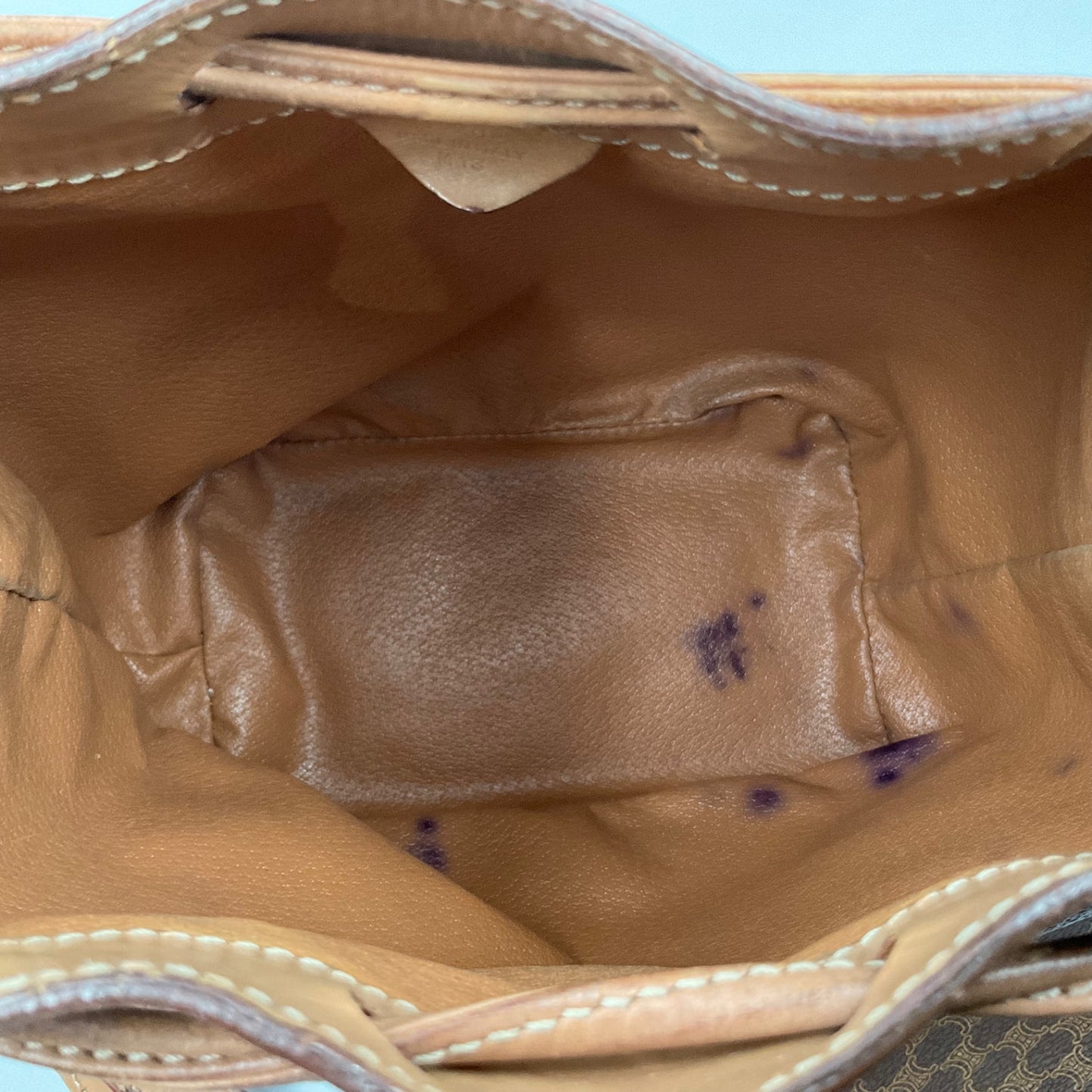 CELINE BROWN SAC SEAU MACADAM BUCKET BAG