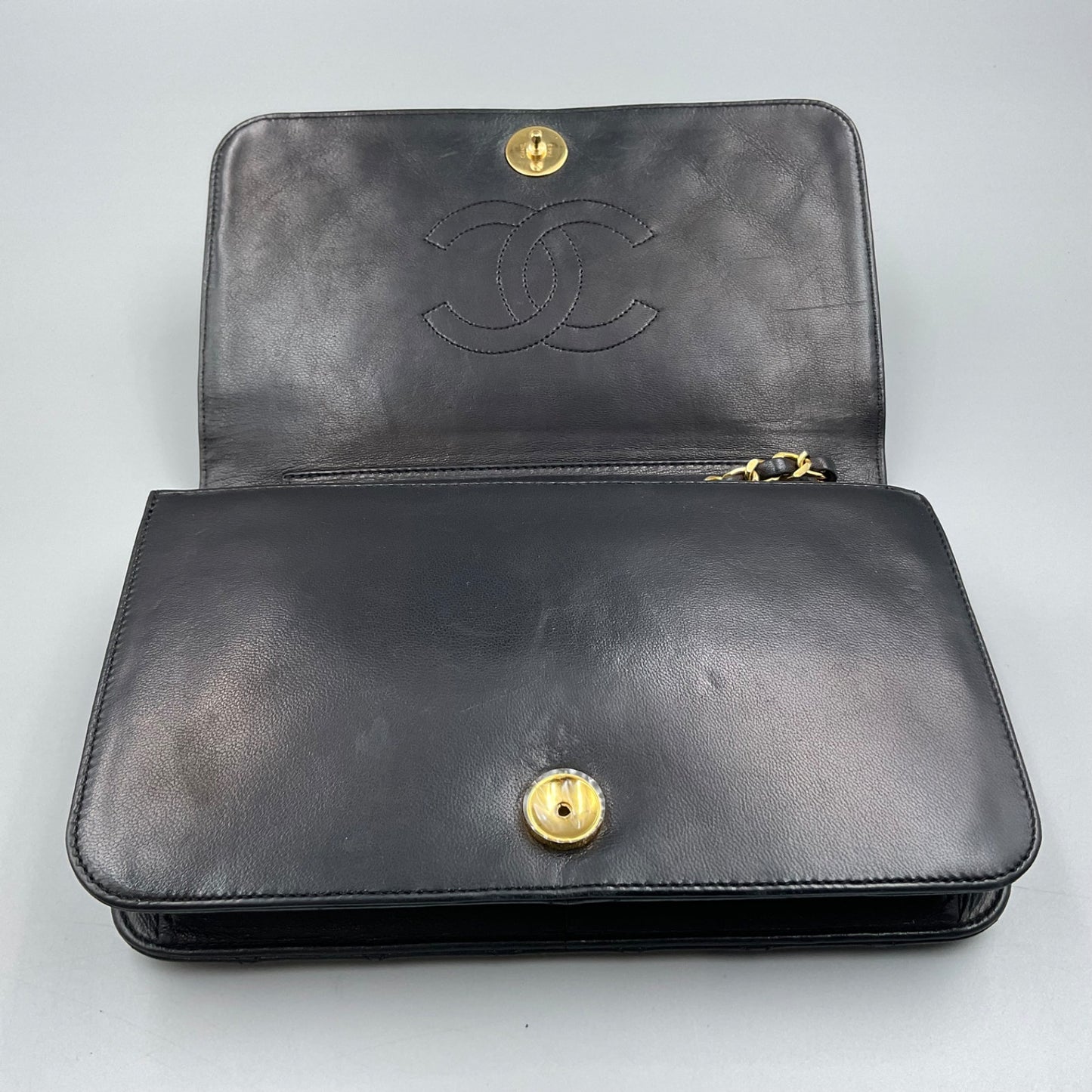 '89 CHANEL BLACK TIMELESS/CLASSIQUE FULL FLAP