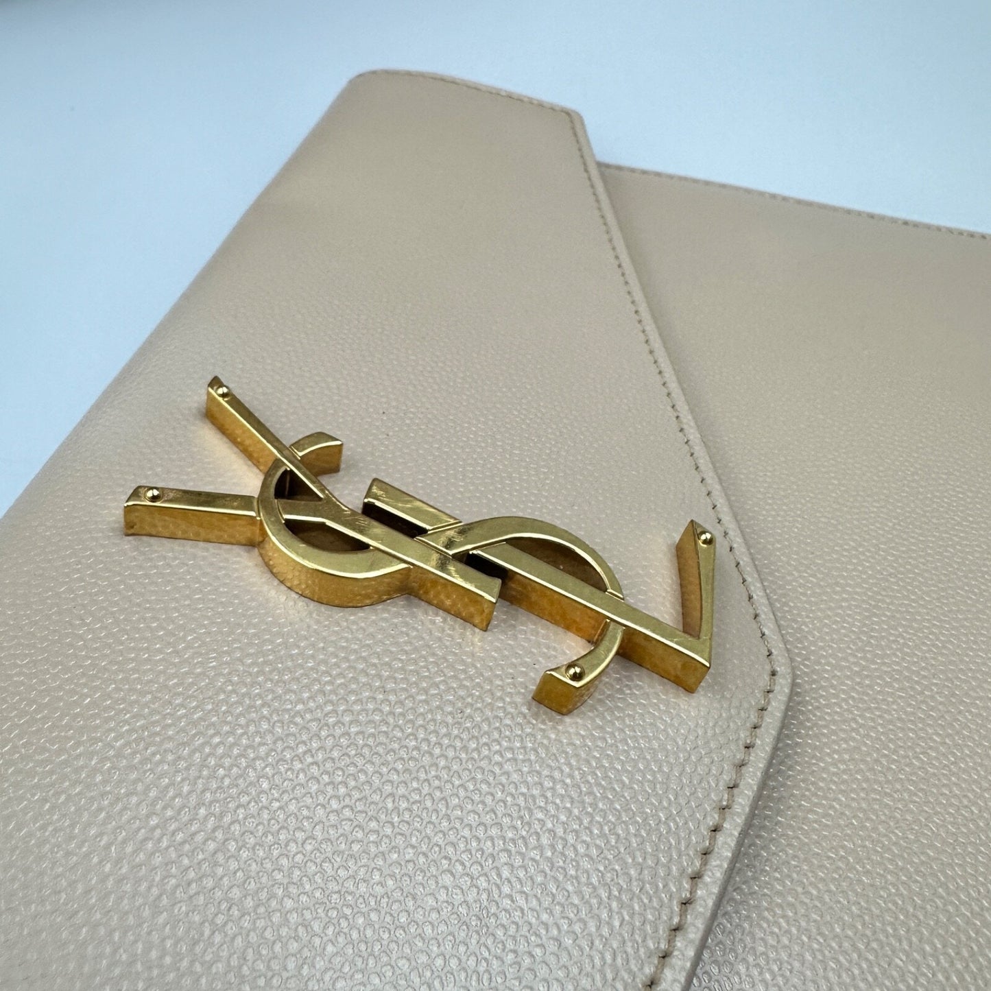 ST. LAURENT BEIGE UPTOWN TOTE BAG