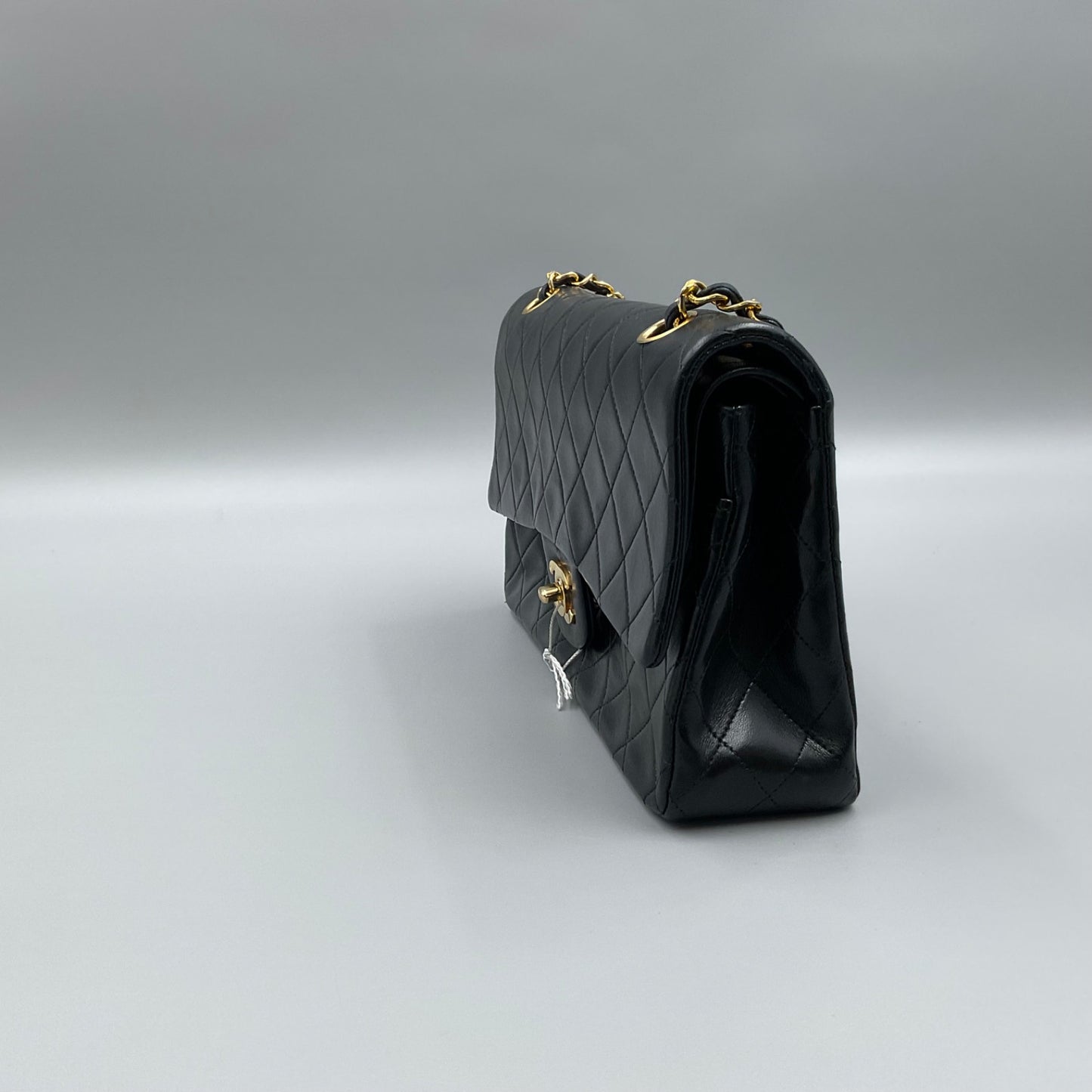 CHANEL BLACK CLASSIC DBL. FLAP SHOULDER BAG