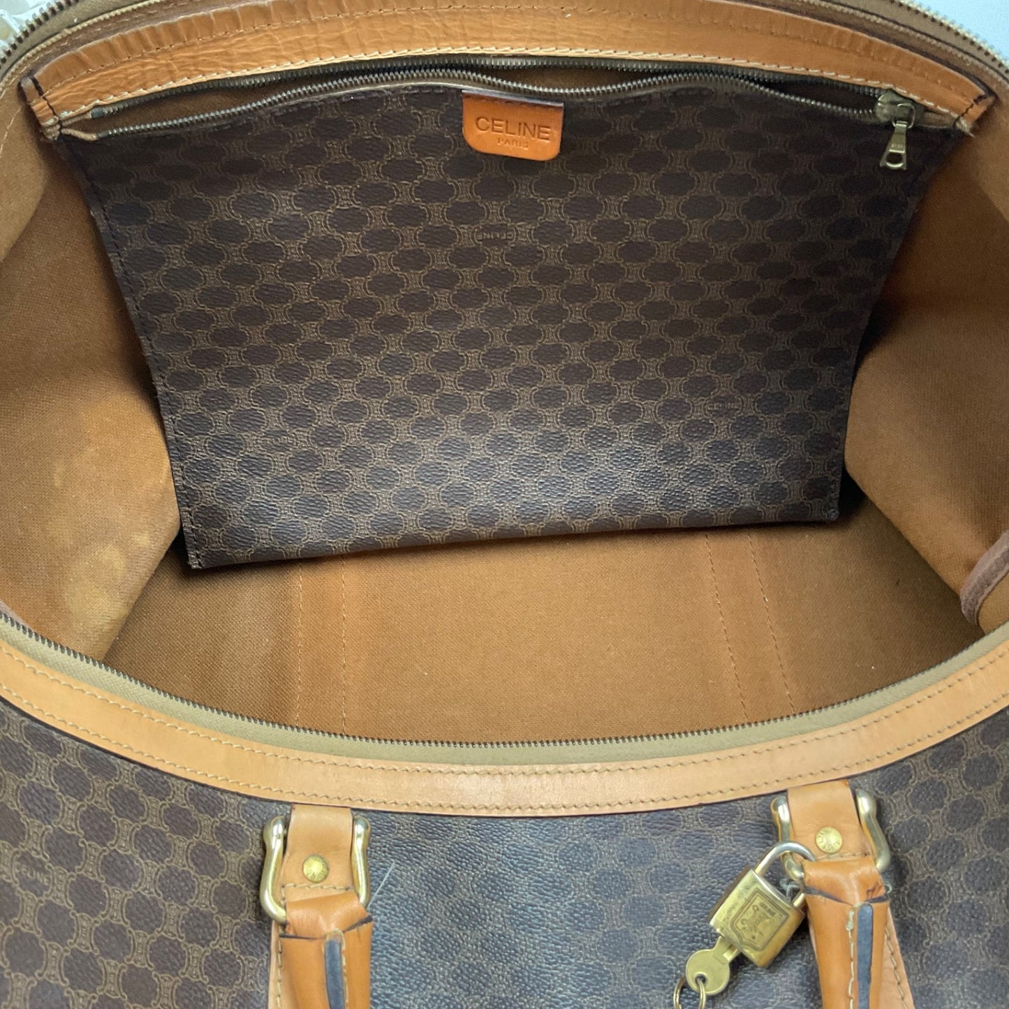CELINE MACADAM BOSTON DUFFLE BAG (LARGE)