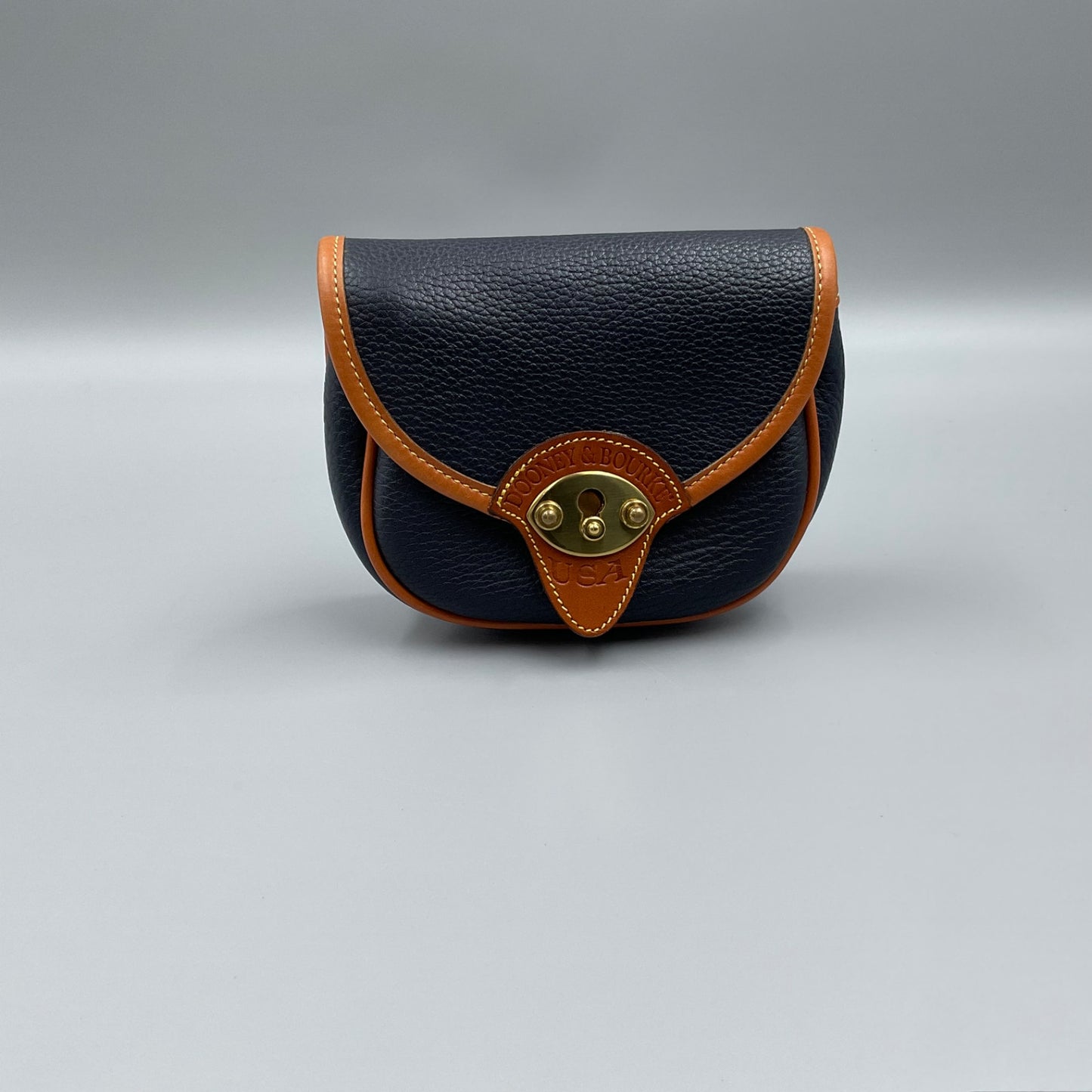 DOONEY & BOURKE BLUE/TAN MINI CROSSBODY/BELT BAG