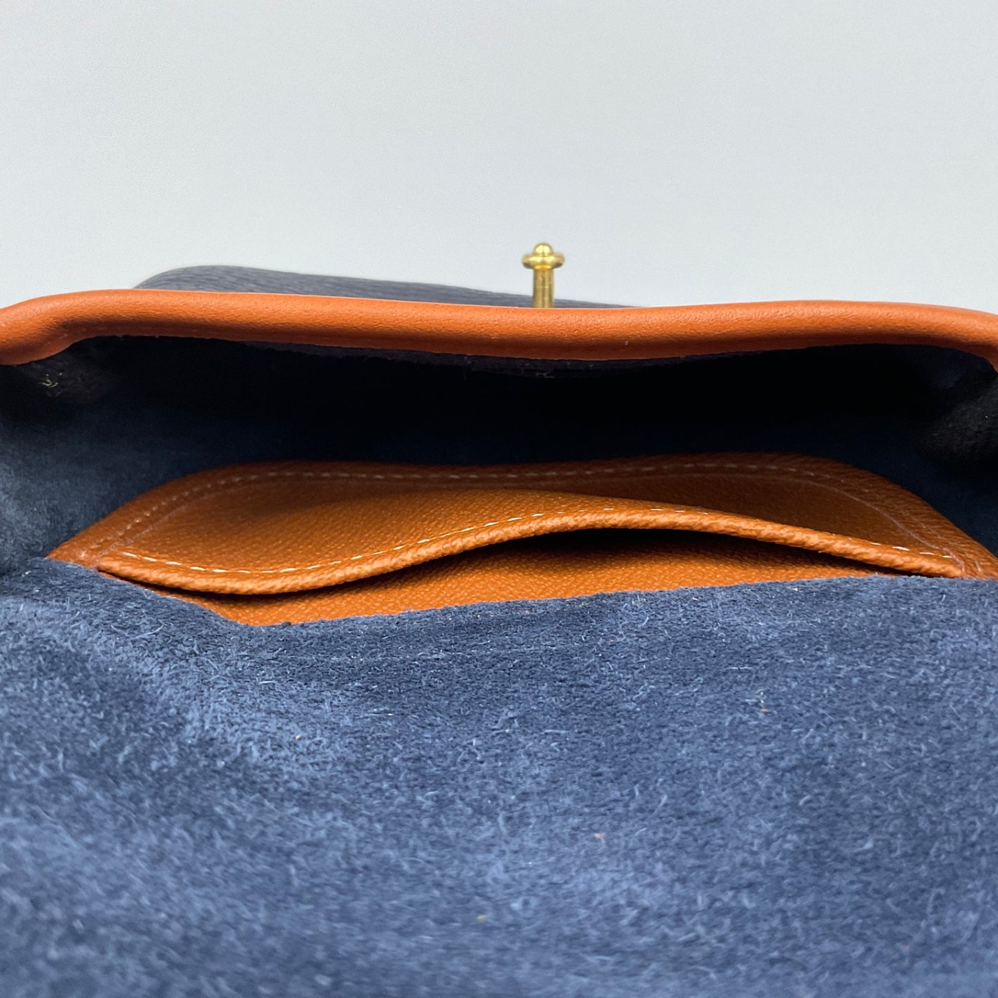 DOONEY & BOURKE BLUE/TAN MINI CROSSBODY/BELT BAG