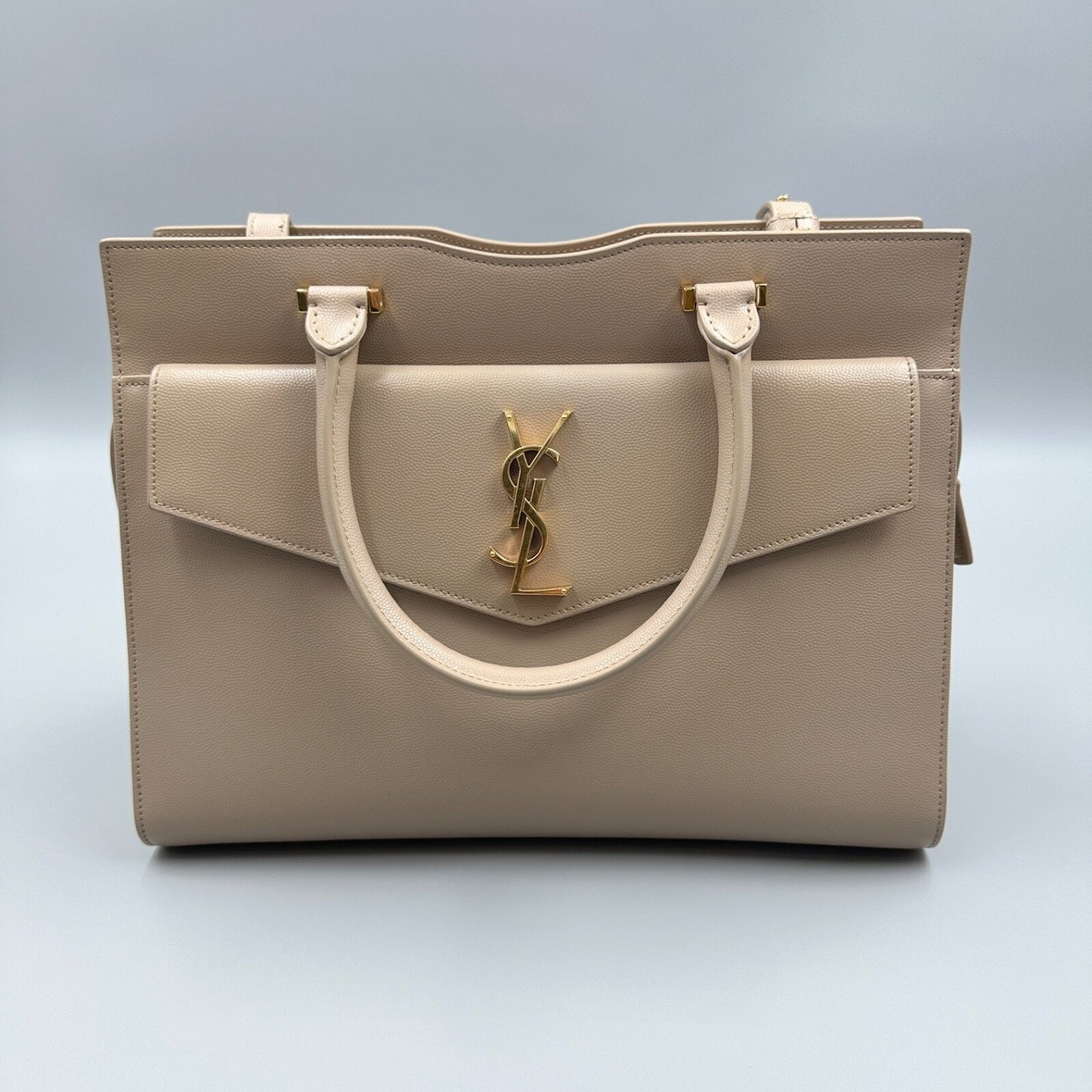 ST. LAURENT BEIGE UPTOWN TOTE BAG