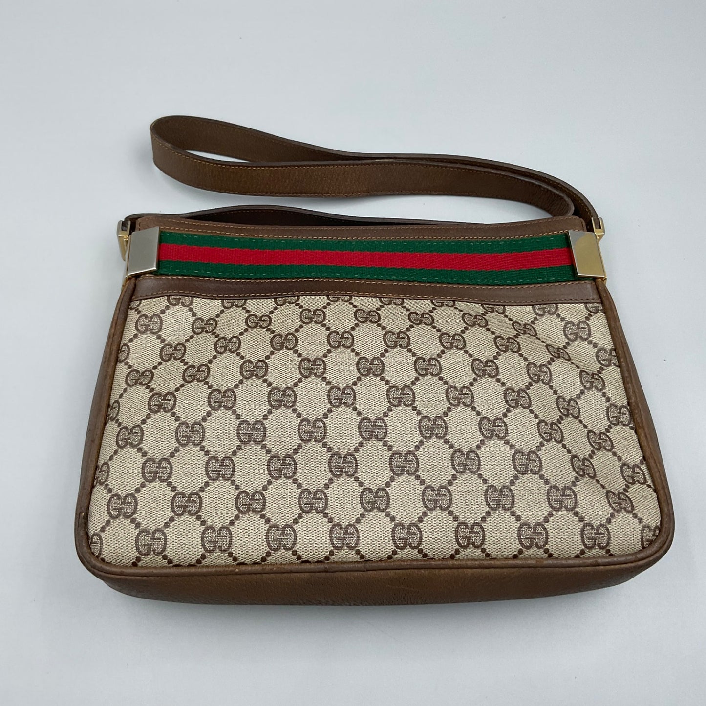 GUCCI BROWN SHERRY LINE SHOULDER BAG