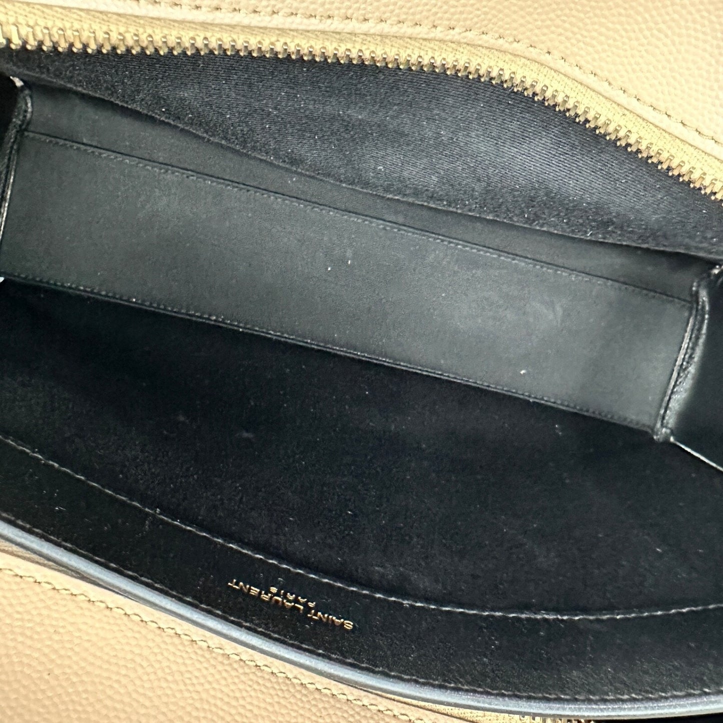 ST. LAURENT BEIGE UPTOWN TOTE BAG