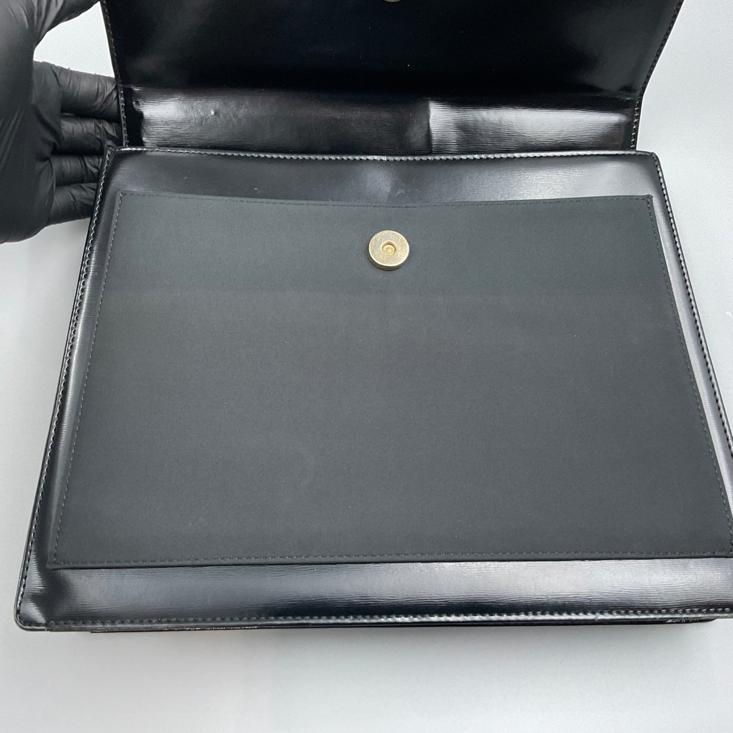 YSL BLACK LEATHER SHOULDER BAG