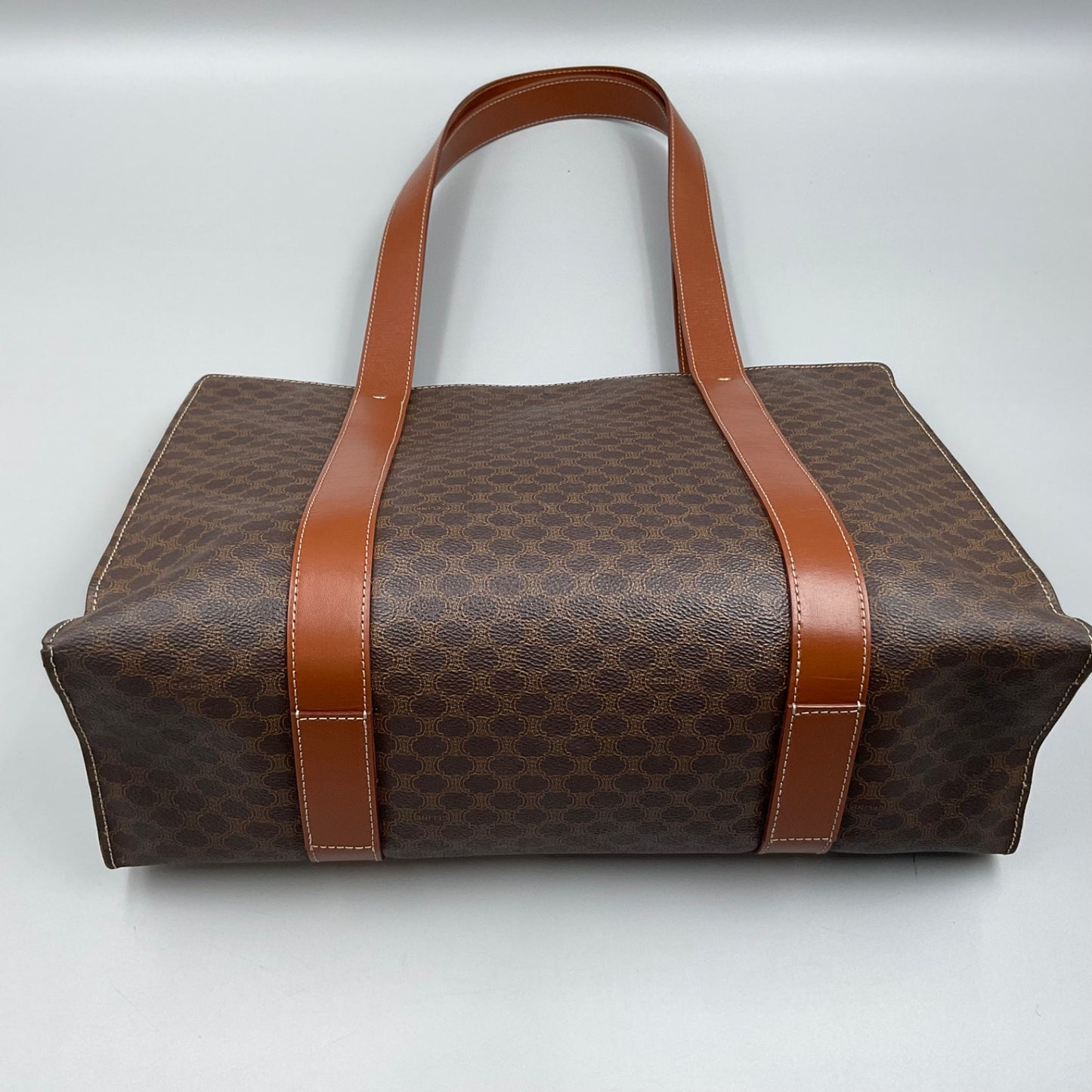 CELINE BROWN MACADAM TOTE BAG