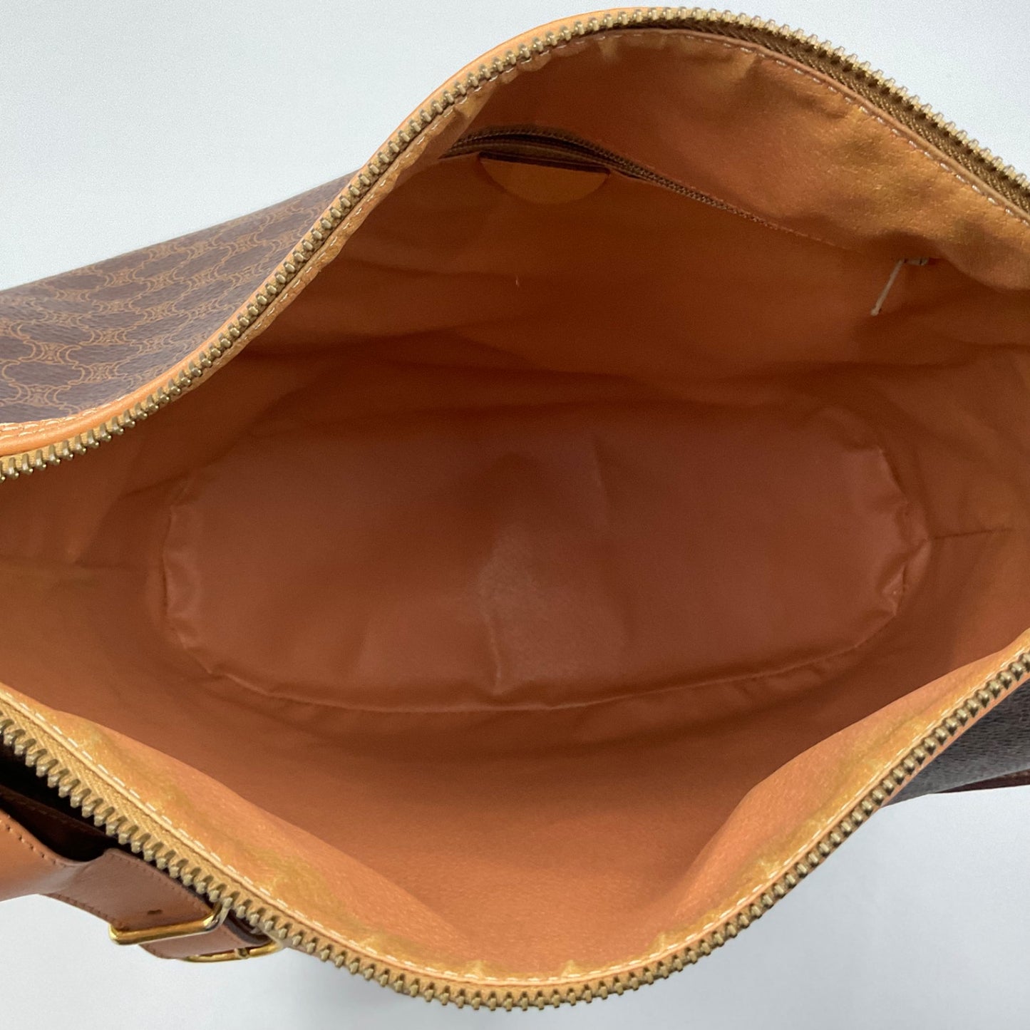 CELINE BROWN MACADAM SHOULDER BAG