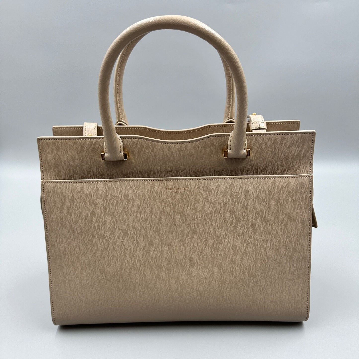 ST. LAURENT BEIGE UPTOWN TOTE BAG