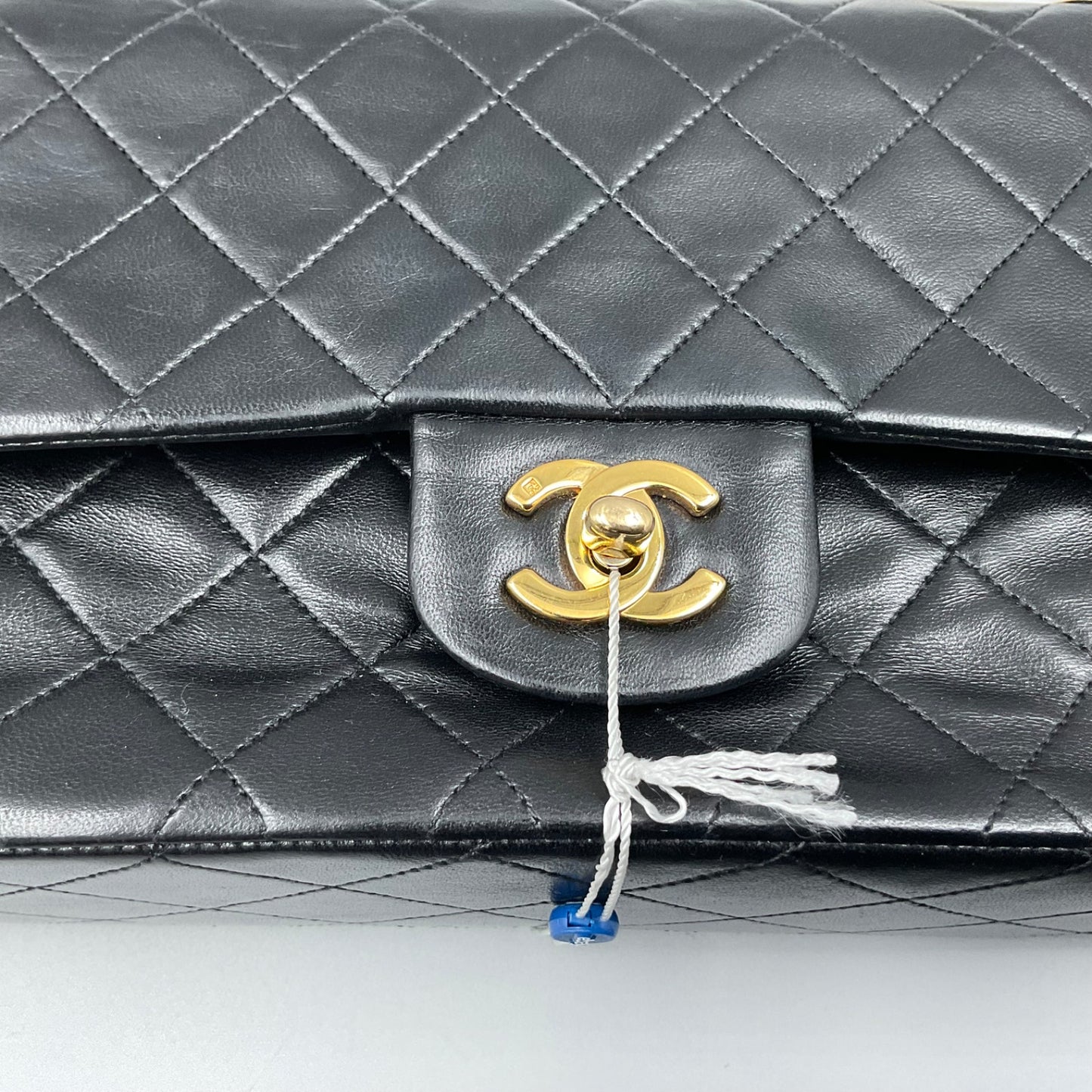 CHANEL BLACK CLASSIC DBL. FLAP SHOULDER BAG