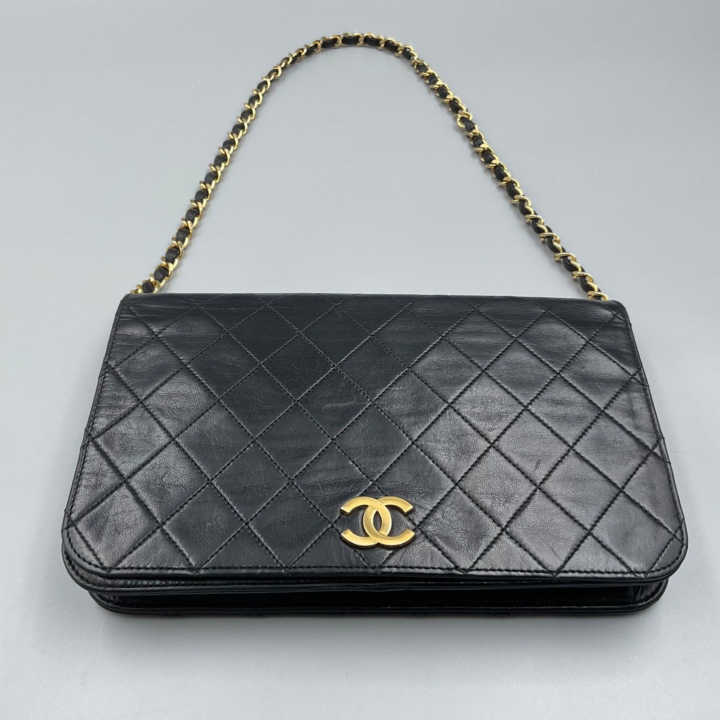 '89 CHANEL BLACK TIMELESS/CLASSIQUE FULL FLAP
