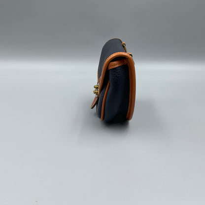 DOONEY & BOURKE BLUE/TAN MINI CROSSBODY/BELT BAG