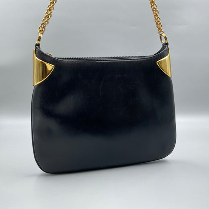 GUCCI BLACK LEATHER SHOULDER BAG