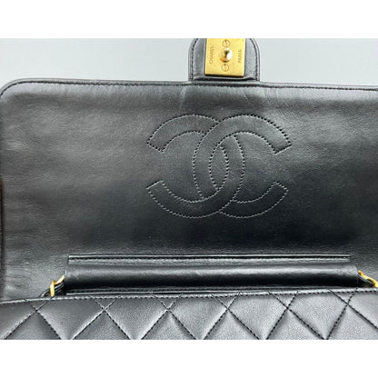 CHANEL BLACK CLASSIC SINGLE FLAP SHOULDER BAG
