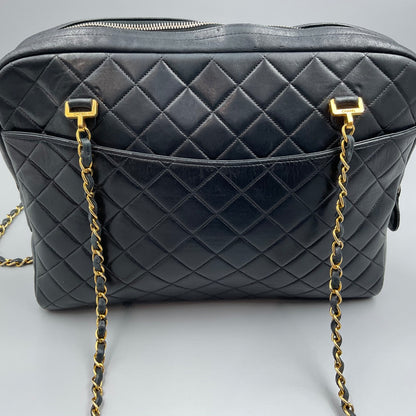 '96-'97 CHANEL BLACK MATELASSE SHOULDER BAG