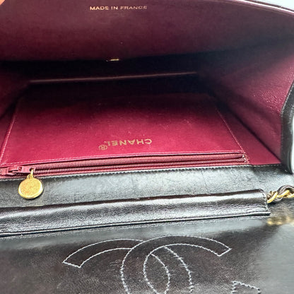 CHANEL BLACK MATELASSE CC SHOULDER BAG