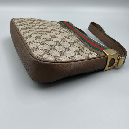 GUCCI BROWN SHERRY LINE SHOULDER BAG