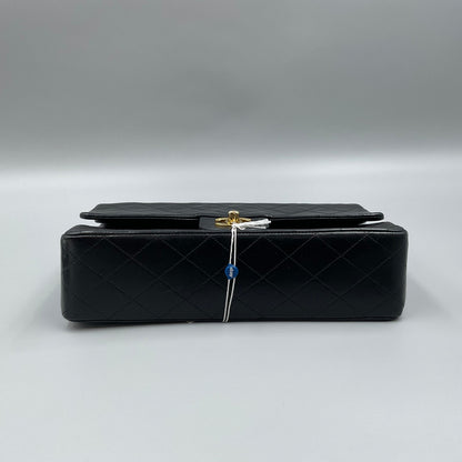 CHANEL BLACK CLASSIC DBL. FLAP SHOULDER BAG
