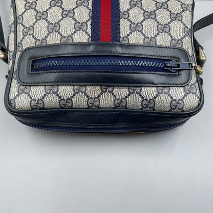 GUCCI BLUE GG SUPREME SHERRY LINE  CROSSBODY BAG