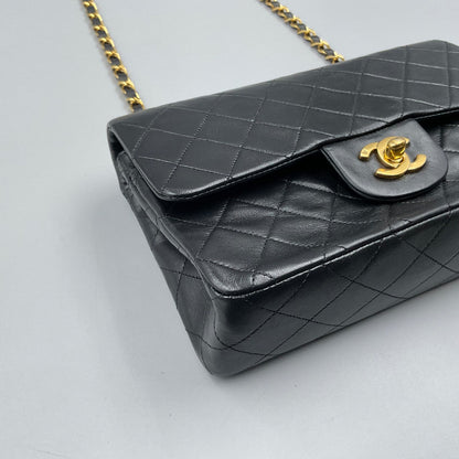 '89-'91 CHANEL TIMELESS/CLASSIQUE BLACK LEATHER CROSSBODY BAG