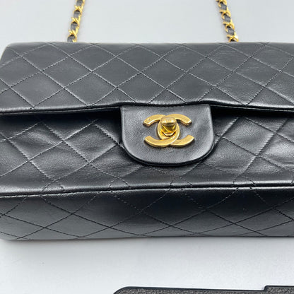 '89-'91 CHANEL TIMELESS/CLASSIQUE BLACK LEATHER CROSSBODY BAG