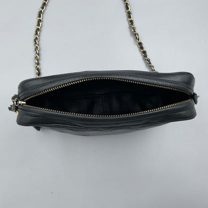 CHANEL BLACK MATELASSE SHOULDER BAG