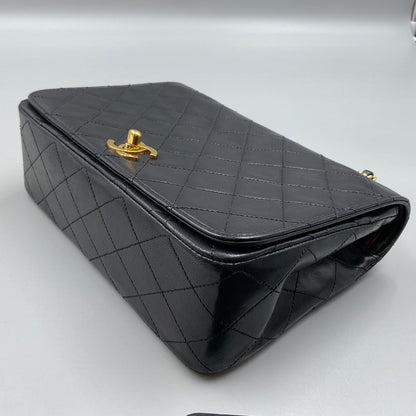 CHANEL BLACK MATELASSE SINGLE FLAP CROSSBODY BAG