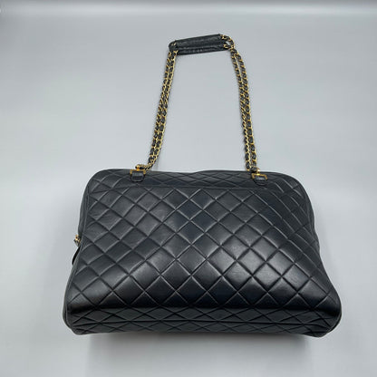 '96-'97 CHANEL BLACK MATELASSE SHOULDER BAG