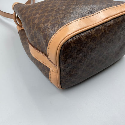 CELINE BROWN SAC SEAU MACADAM BUCKET BAG