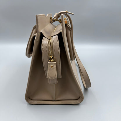 ST. LAURENT BEIGE UPTOWN TOTE BAG