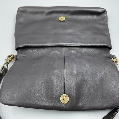 DONALD J. PLINER BLACK LEATHER CLUTCH BAG