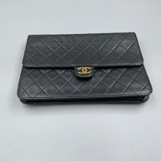 CHANEL BLACK CLASSIC SINGLE FLAP SHOULDER BAG