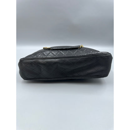 CHANEL BLACK LEATHER TOTE BAG
