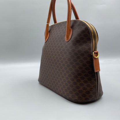 CELINE BROWN MACADAM HANDBAG