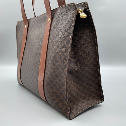 CELINE BROWN MACADAM TOTE BAG