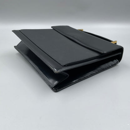 YSL BLACK LEATHER SHOULDER BAG