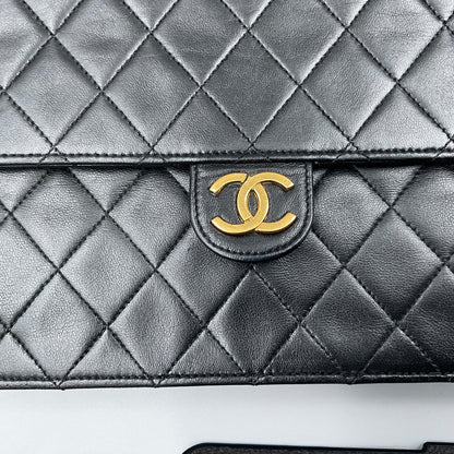 CHANEL BLACK CLASSIC SINGLE FLAP SHOULDER BAG